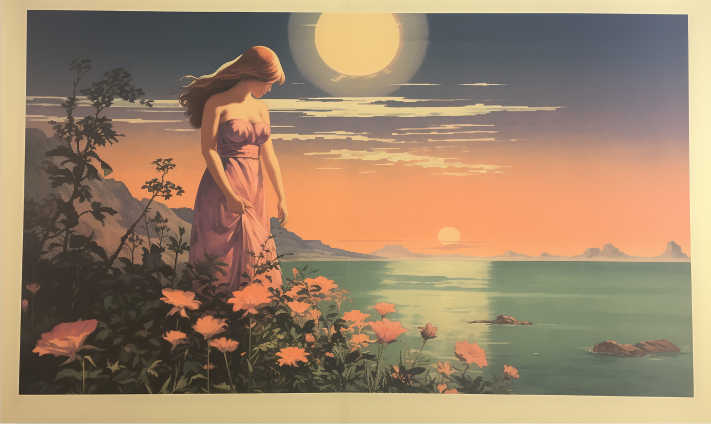 Summer Solstice Lithographic Radiance Poster Collection 1